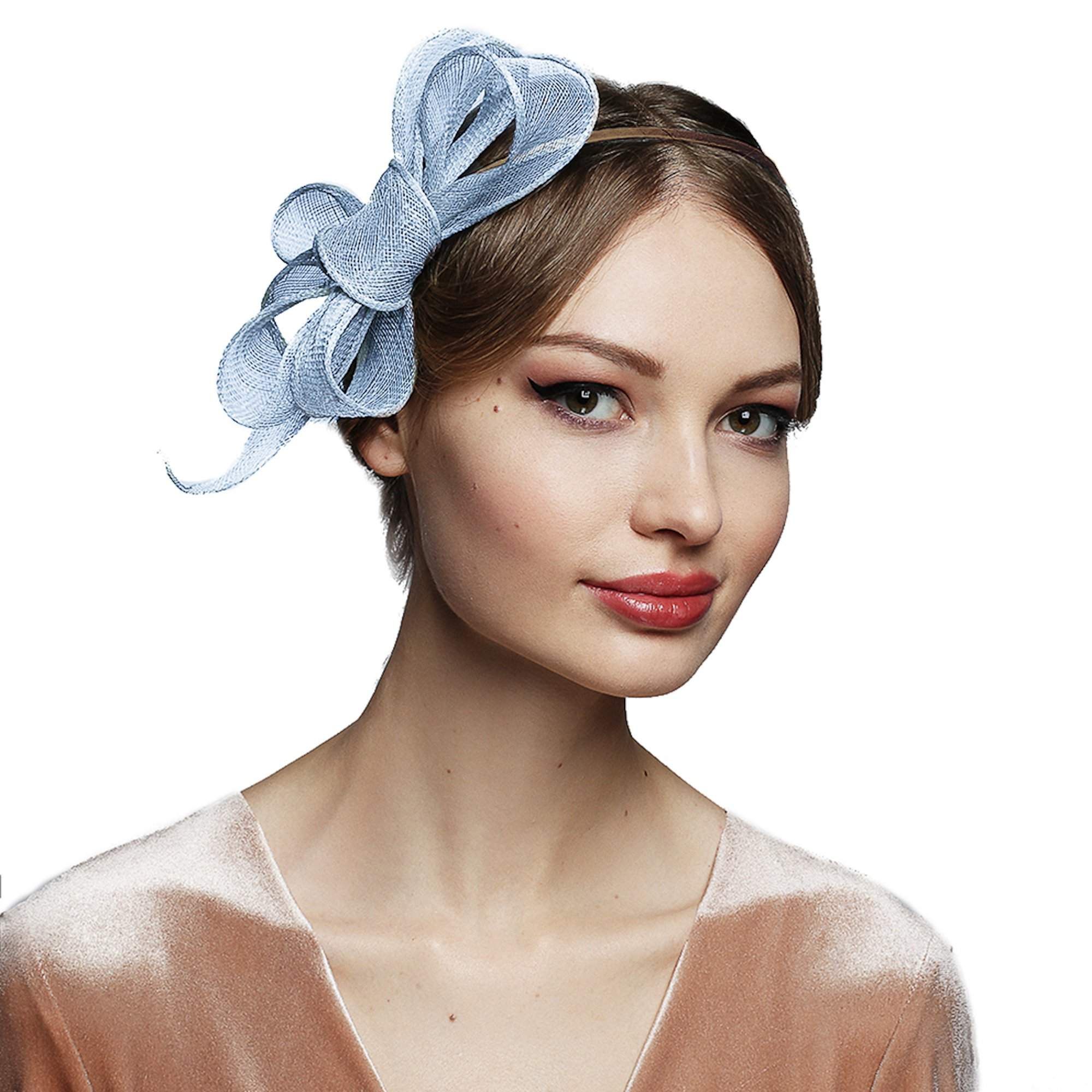 Bow Fascinator for Women Cocktail Wedding Tea Party Church Hat - DivaHats Boutique