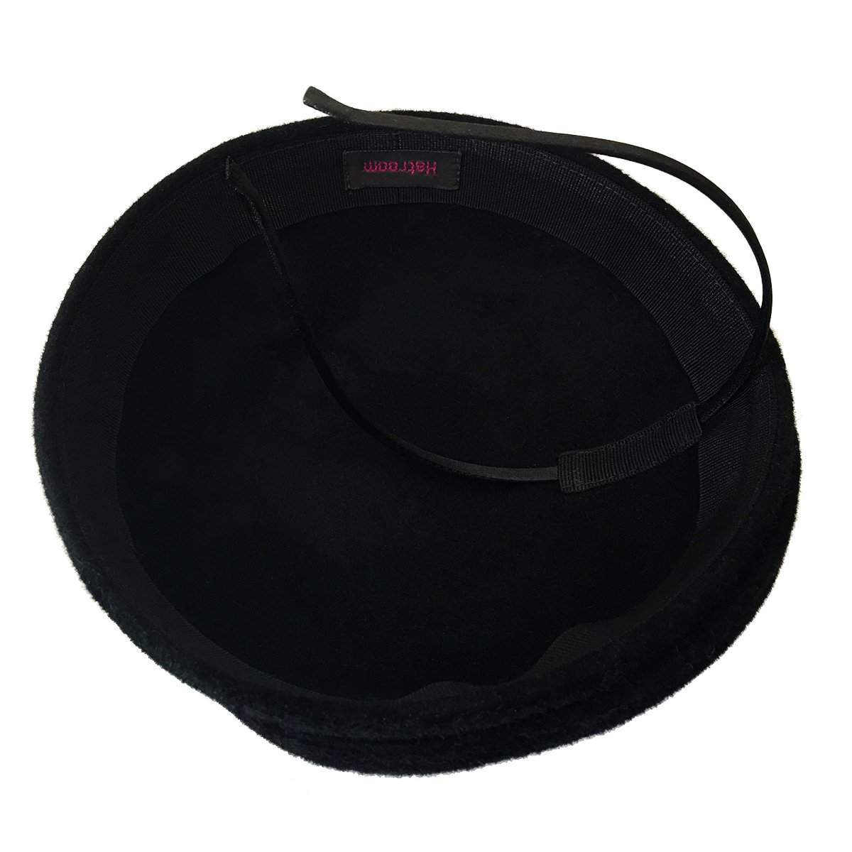 Fur Felt Fascinator Hat with Mink Fur Trim - DivaHats Boutique