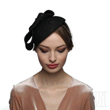 Load image into Gallery viewer, Pretty Straw Fascinator with Pin  Derby Church Wedding Hats - DivaHats Boutique