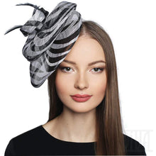 Load image into Gallery viewer, Stylish Black&amp;White Women Fascinator Derby Party Hat - DivaHats Boutique