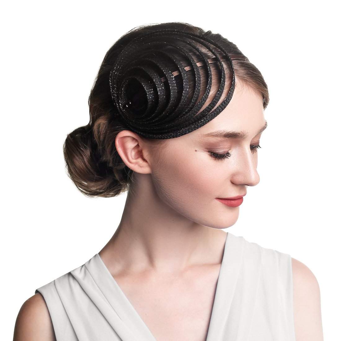 Fascinators Hat Cocktail Wedding Tea Party Church Headband-DivaHats-bridal hats,Fascinator,Headband,Sinamay hats,Straw hats,Wedding hats