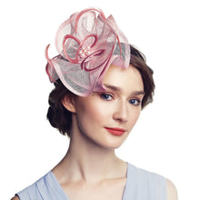 Load image into Gallery viewer, Pink Fascinator Hat Tea Party Wedding Headwear - Divahats boutique