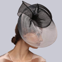 Load image into Gallery viewer, Black and White Derby Hat  - Divahats boutique
