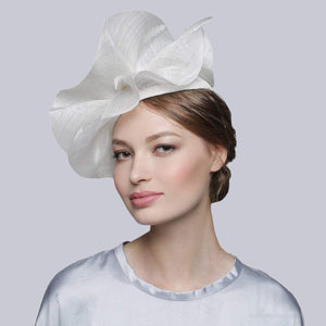 Off White Derby Fascinator Hat for Women - Divahats boutique