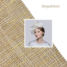 Load image into Gallery viewer, Beige Derby Fascinator Hat for Women - Divahats boutique