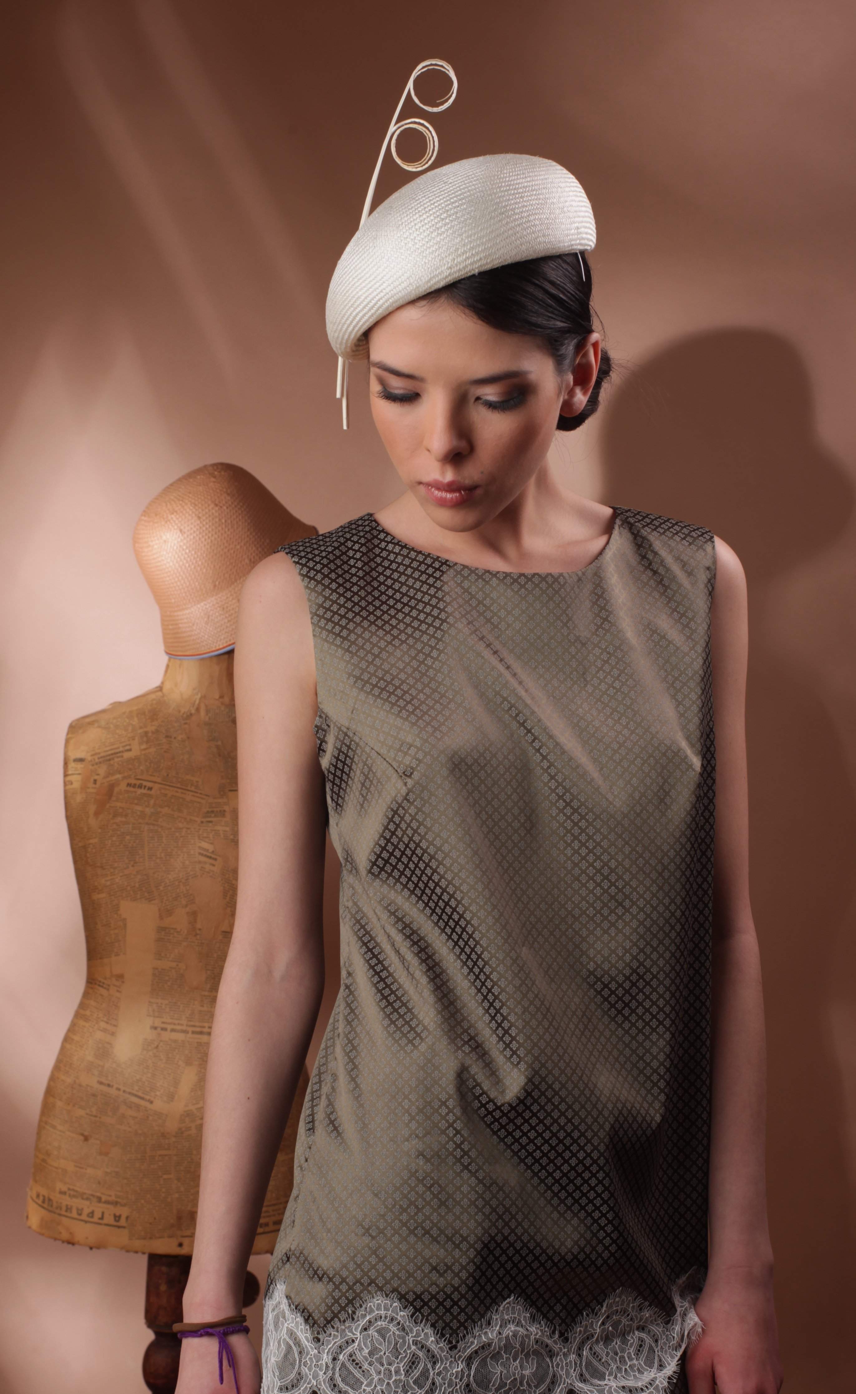 Small Beret  with Feathers Elegant Tea Party Derby Hat - DivaHats Boutique