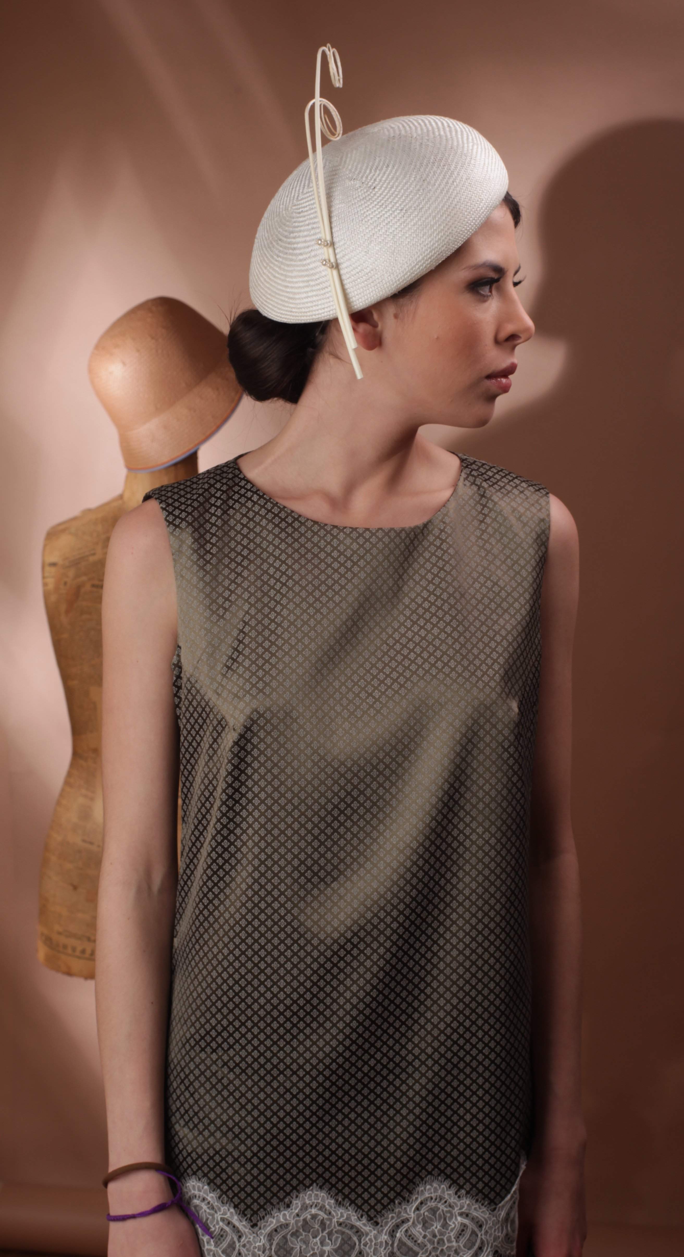 Small Beret  with Feathers Elegant Tea Party Derby Hat - DivaHats Boutique