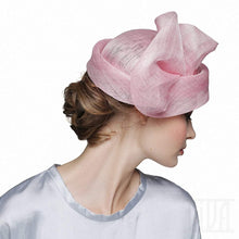 Load image into Gallery viewer, Creative Pink Sinamay Cloche Hat Perfect Ladies Headwear - DivaHats Boutique