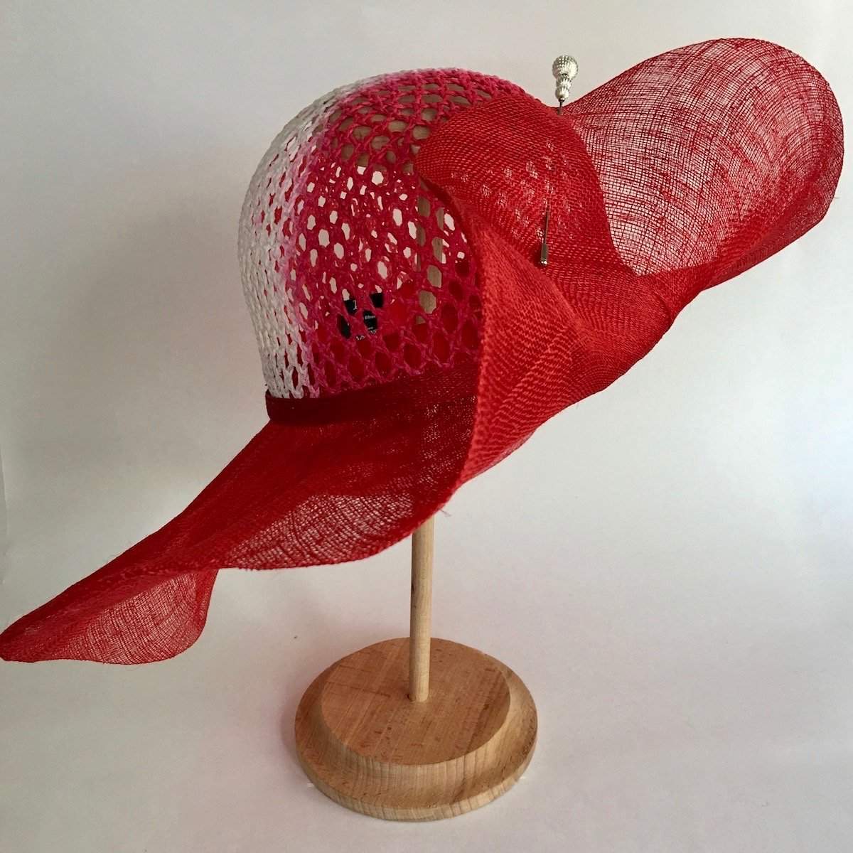 Sinamay hat wide brim hat - DivaHats Boutique