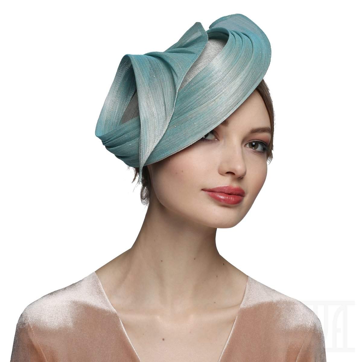 Silk Abaca Fabric Headband Elegant Tea Party Hat - DivaHats