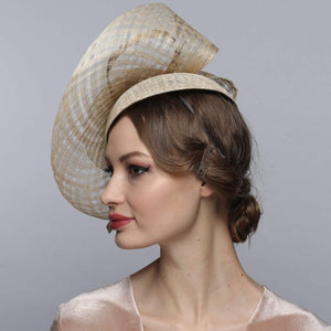Exquisite Sinamay Fascinator Derby Hat for Women with Golden Flower - DivaHats Boutique