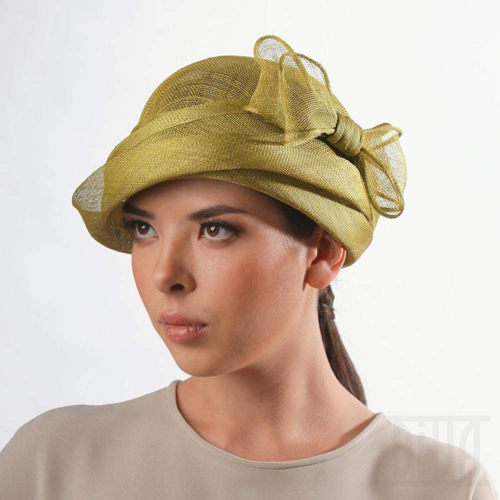 Sinamay cloche with bow - DivaHats Boutique