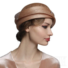 Load image into Gallery viewer, Lovely Cloche of the modern shape with a pin Derby, Church, Cocktail hat - DivaHats Boutique