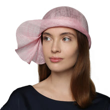 Load image into Gallery viewer, Lovely pink cloche with a wavy brim