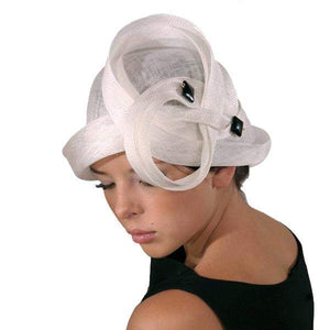 Lovely cloche with loops and pin Derby Party Wedding Hat - DivaHats Boutique