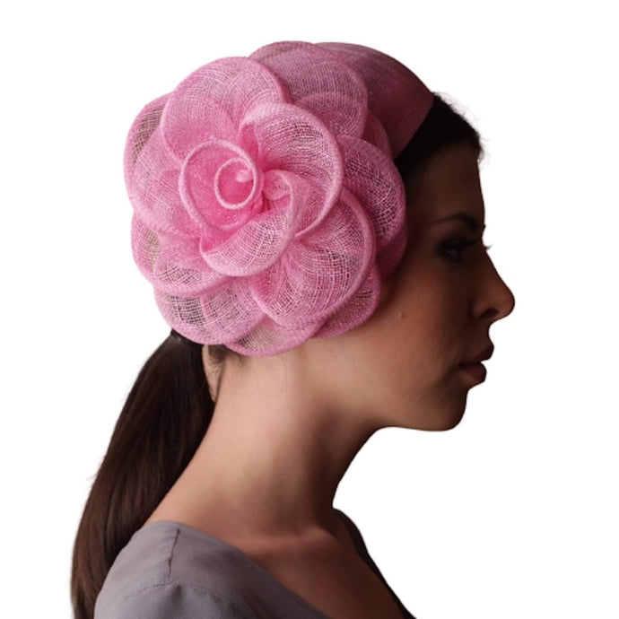 Delicate Sinamay Toque Hat with  Flower - DivaHats Boutique