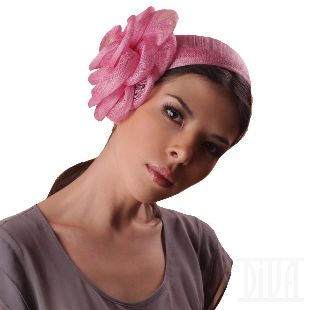 Delicate Sinamay Toque Hat with  Flower - DivaHats Boutique