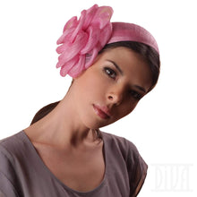 Load image into Gallery viewer, Delicate Sinamay Toque Hat with  Flower - DivaHats Boutique