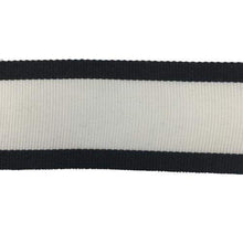 Load image into Gallery viewer, 1,58 inch (40mm) Black Stripes and White Millinery Grosgrain Ribbon - 1yard - DivaHats Boutique