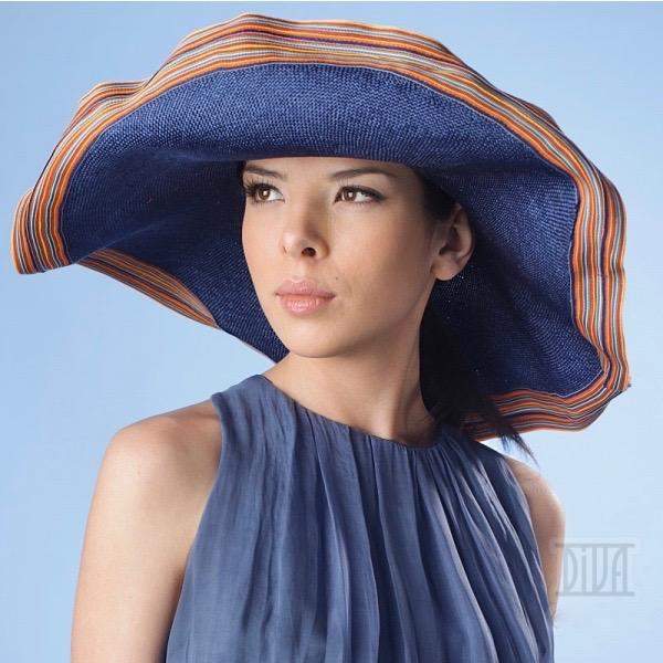 Marine Style Wide Brim Straw Sun Beach Hat - DivaHats Boutique