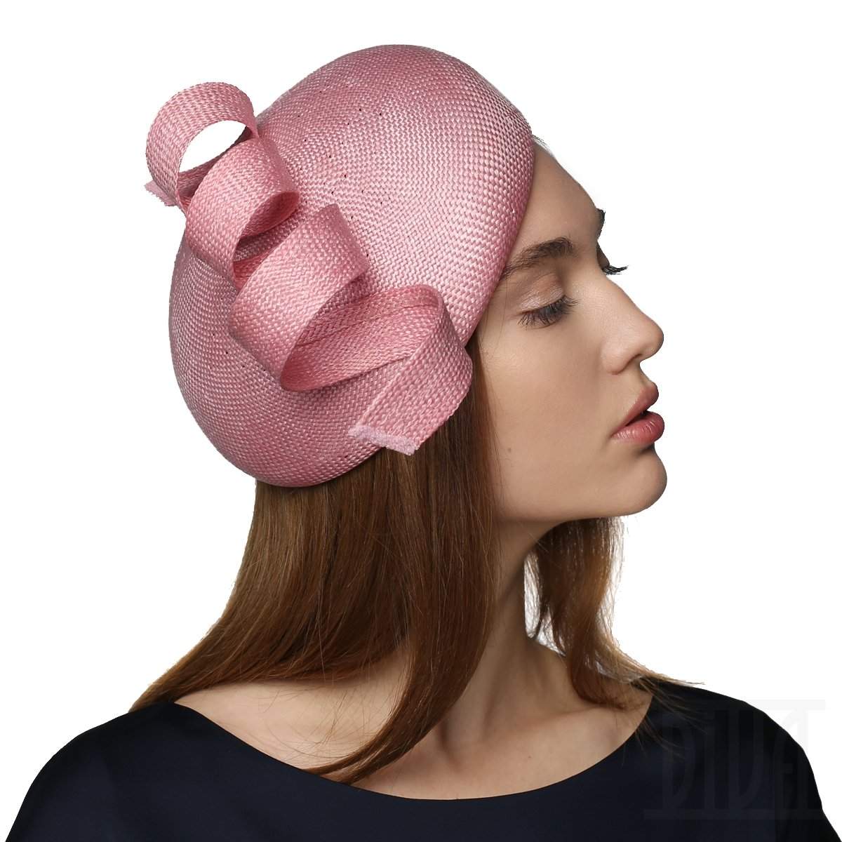 Small Pink Beret  with Creative Trim Perfect Tea Party Hat - DivaHats Boutique