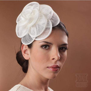 Stylish Flower Fascinator headband Wedding Tea Party Cocktail Hat - DivaHats Boutique