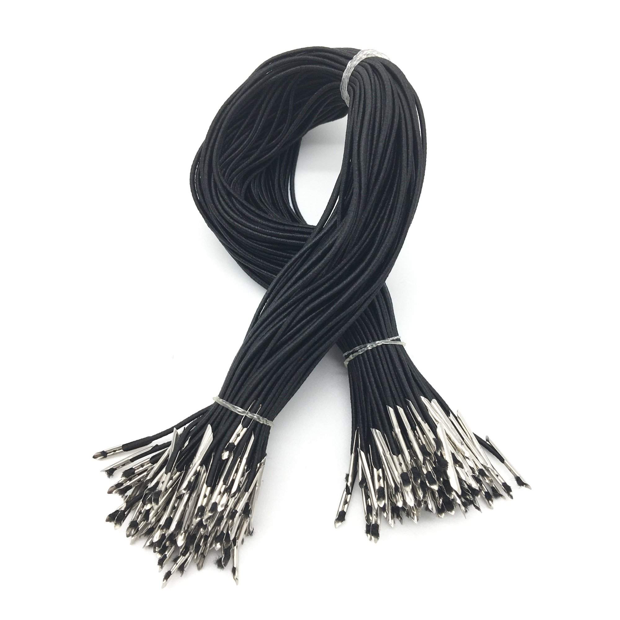 A Set of Three Elastic Cord with Metal Barbs in THree Colors - DivaHats Boutique