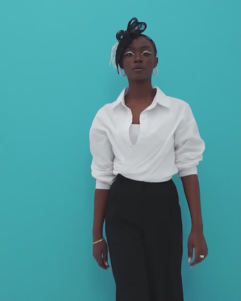 Black Fascinator Hat for Woman Tea Party Headwear