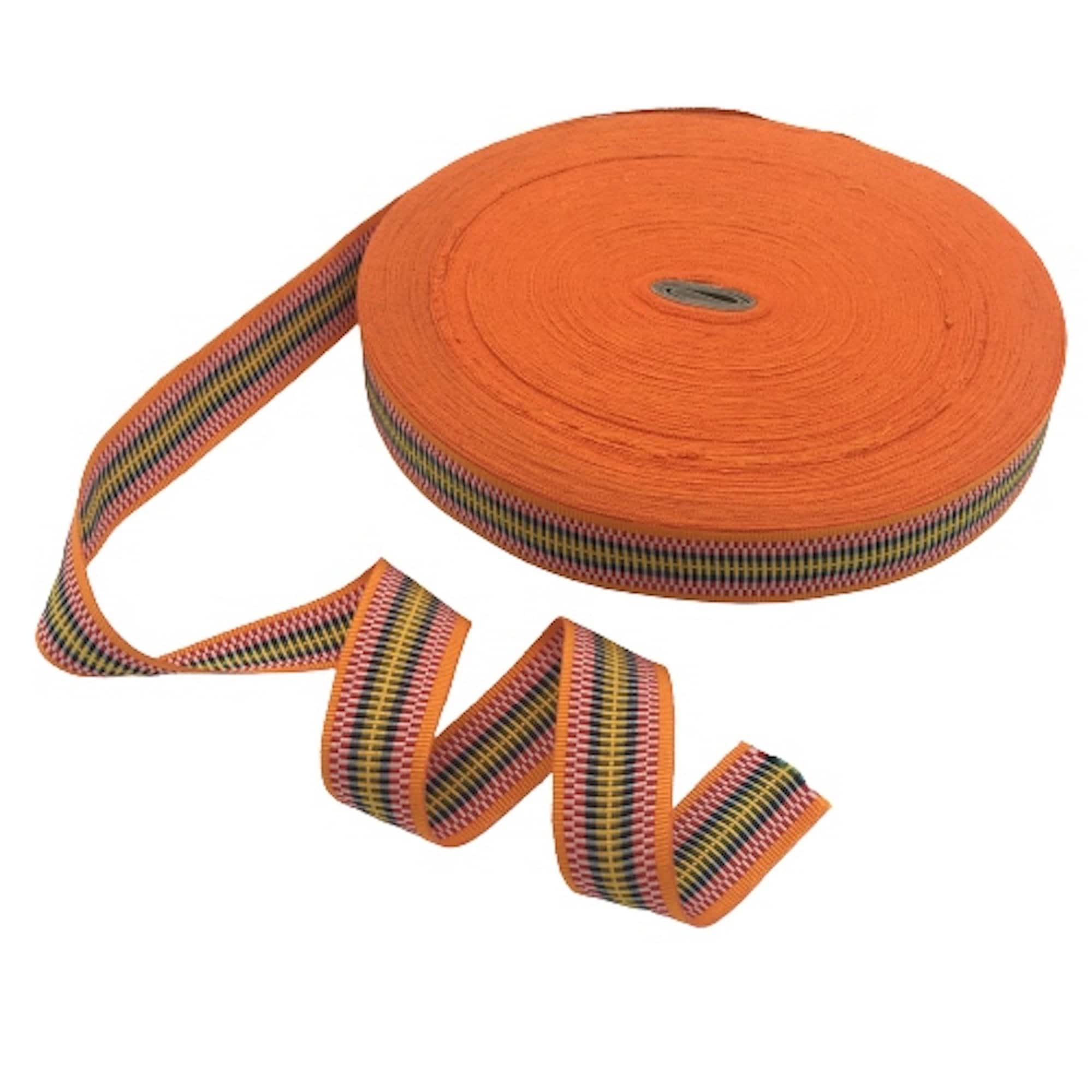 5 Yards Orange Millinery Grosgrain Ribbon - 1 inch (25mm)