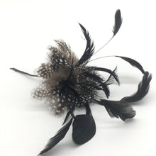 Load image into Gallery viewer, Black&amp;White Feather&#39;s Flower for Millinery 