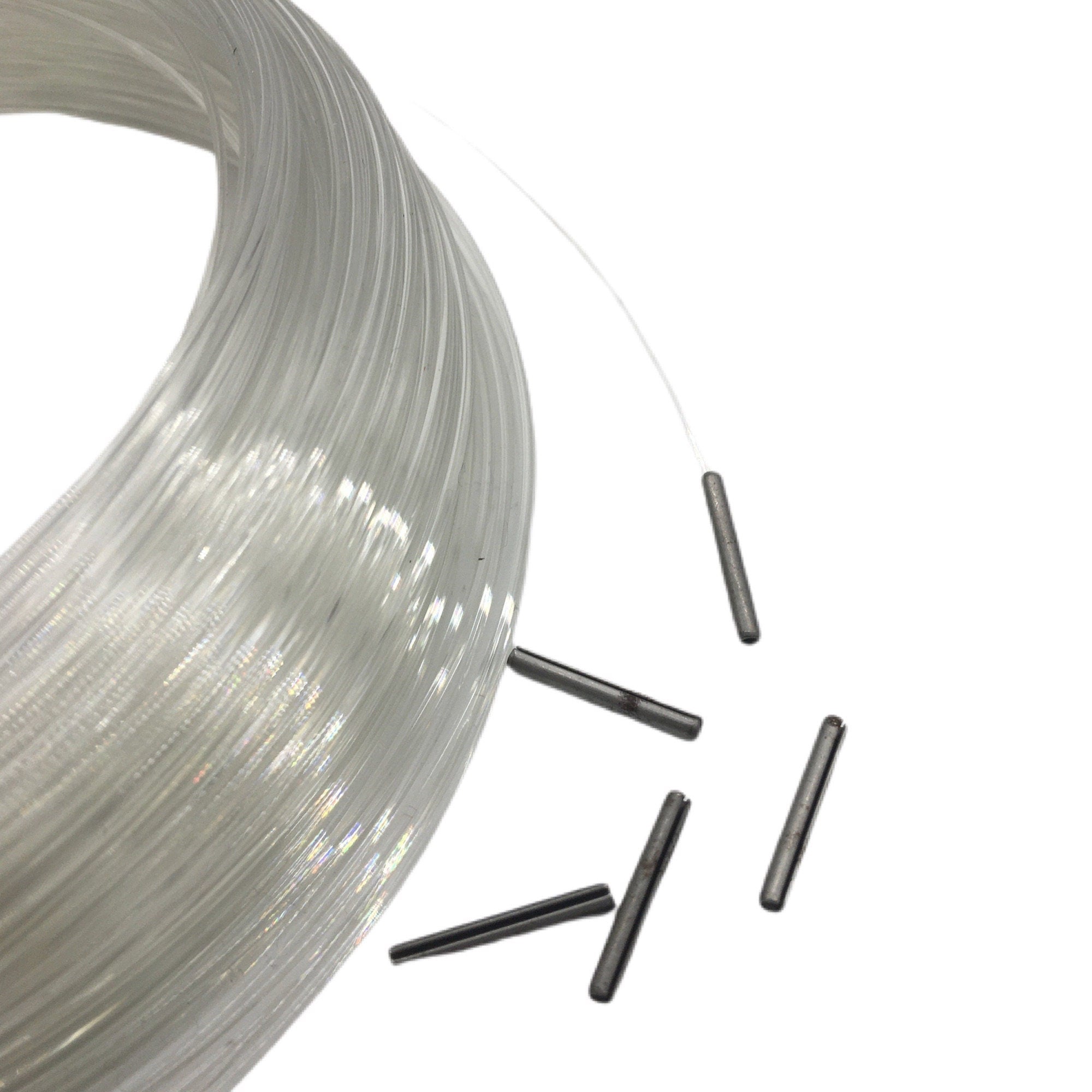 Set of 3m Transparent Hat Brim Wire & 3 Connectors for Millinery