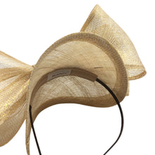 Load image into Gallery viewer, Gold Fascinator Hat Derby Wedding Tea Party Headwear