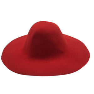 Red Wool Felt Capeline Hat Body for Millinery