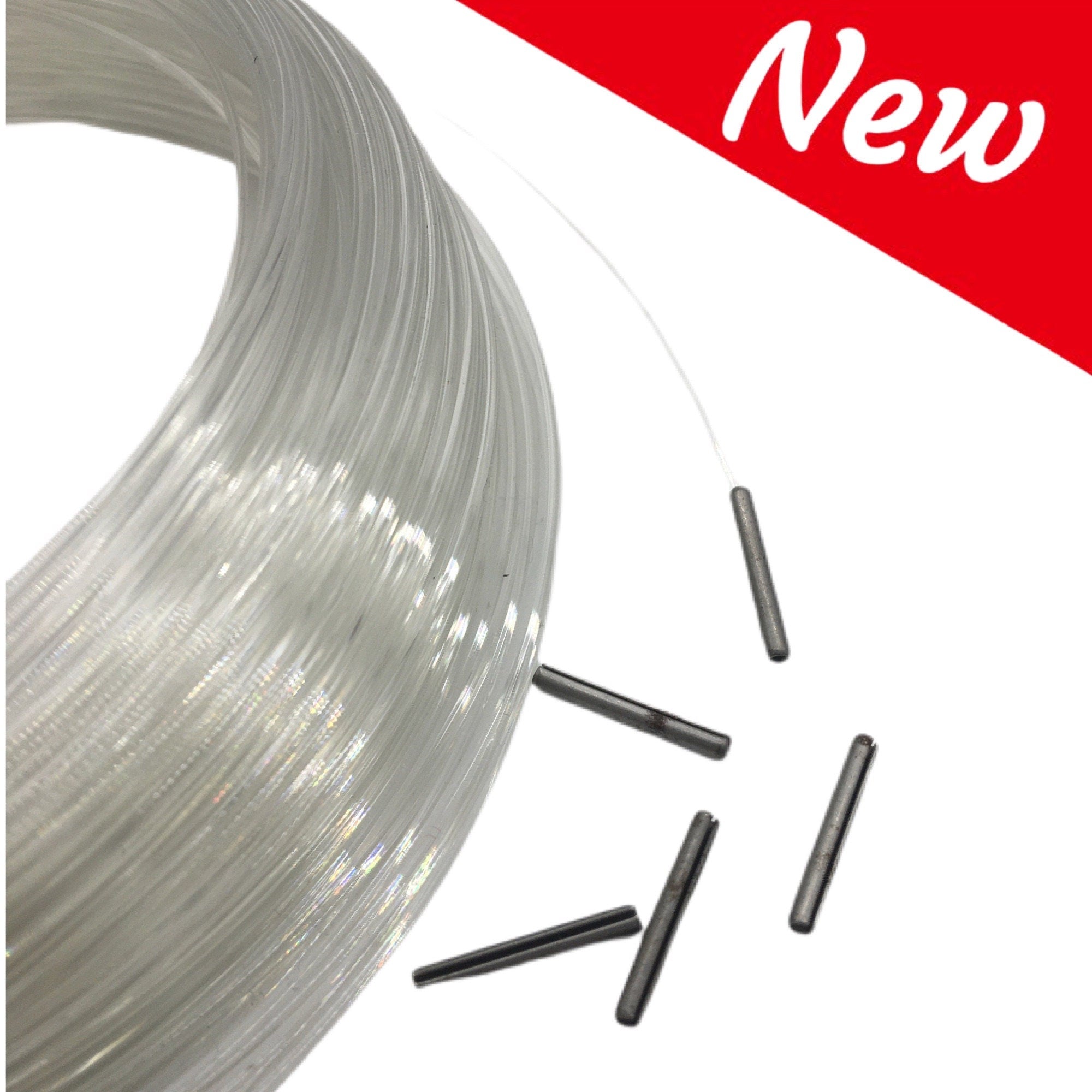 Set of 6m Transparent Hat Brim Wire & 6 Connectors for Millinery