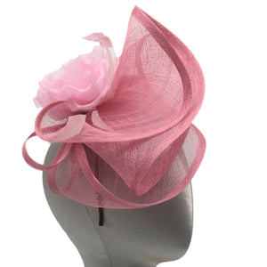 Elegant Fascinator with Rose & Feathers