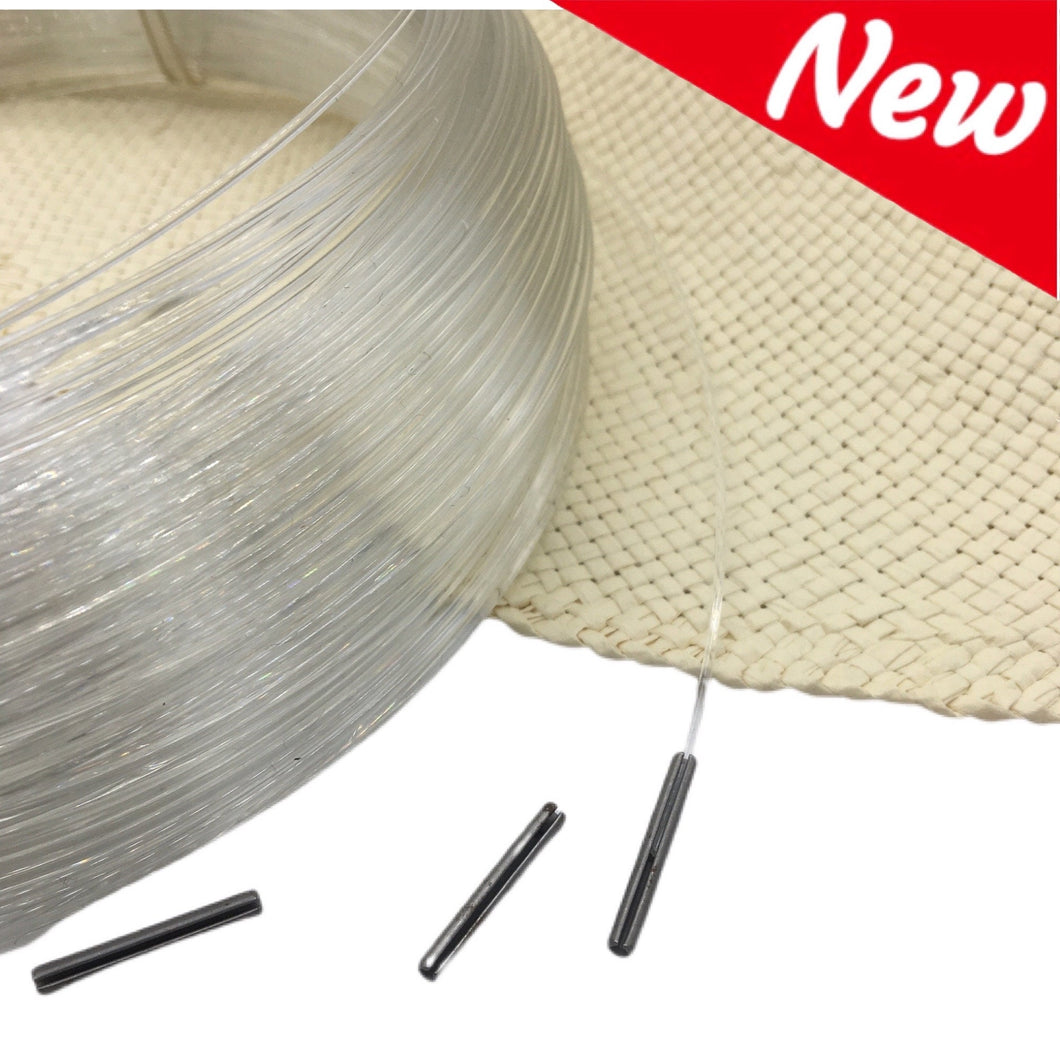 Set of 3m Transparent Hat Brim Wire & 3 Connectors for Millinery