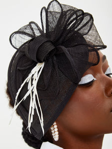 Black Fascinator Hat for Woman Tea Party Headwear