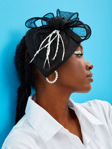 Black Fascinator Hat for Woman Tea Party Headwear