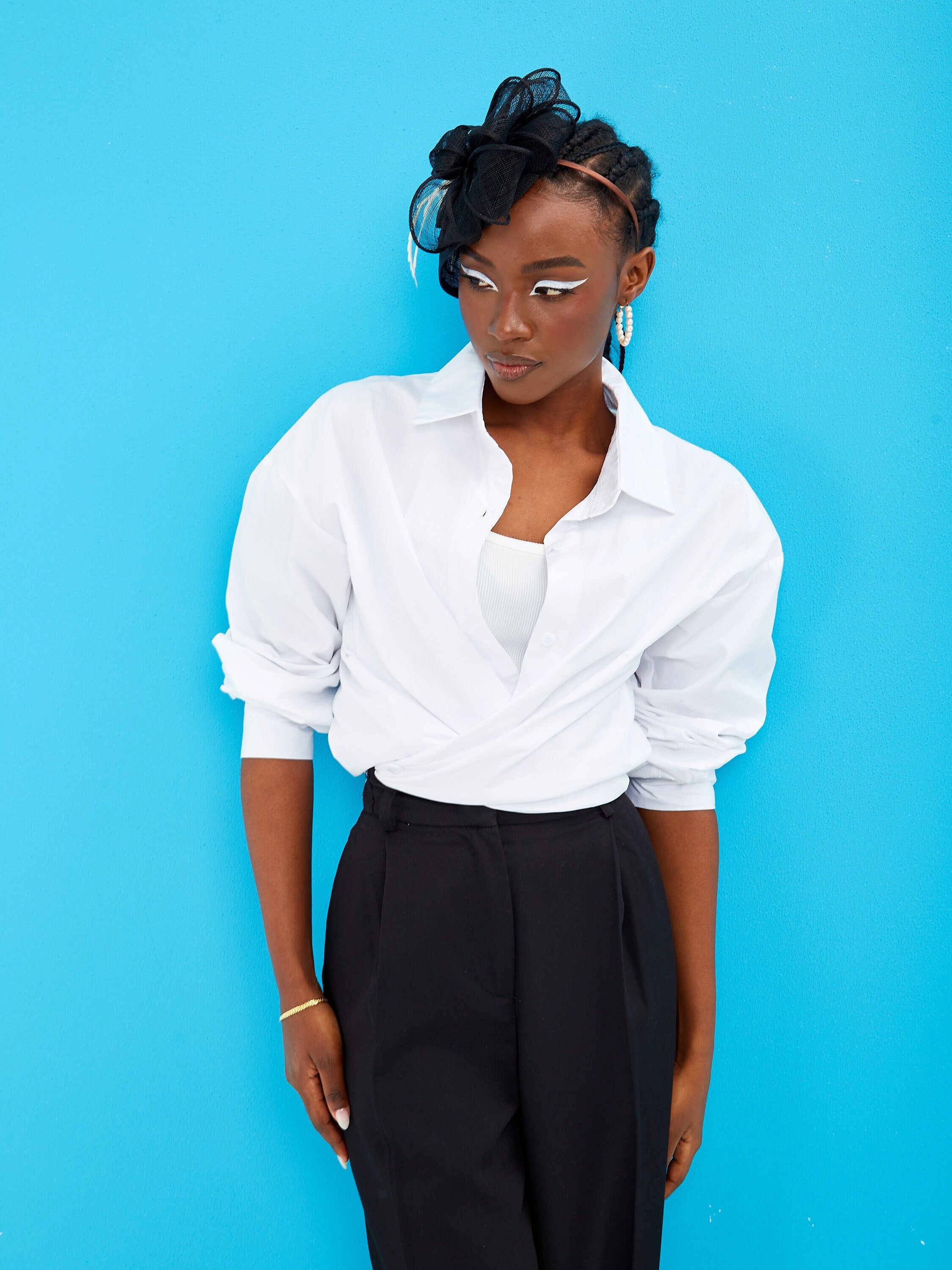 Black Fascinator Hat for Woman Tea Party Headwear