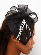 Load image into Gallery viewer, Black Fascinator Hat for Woman Tea Party Headwear