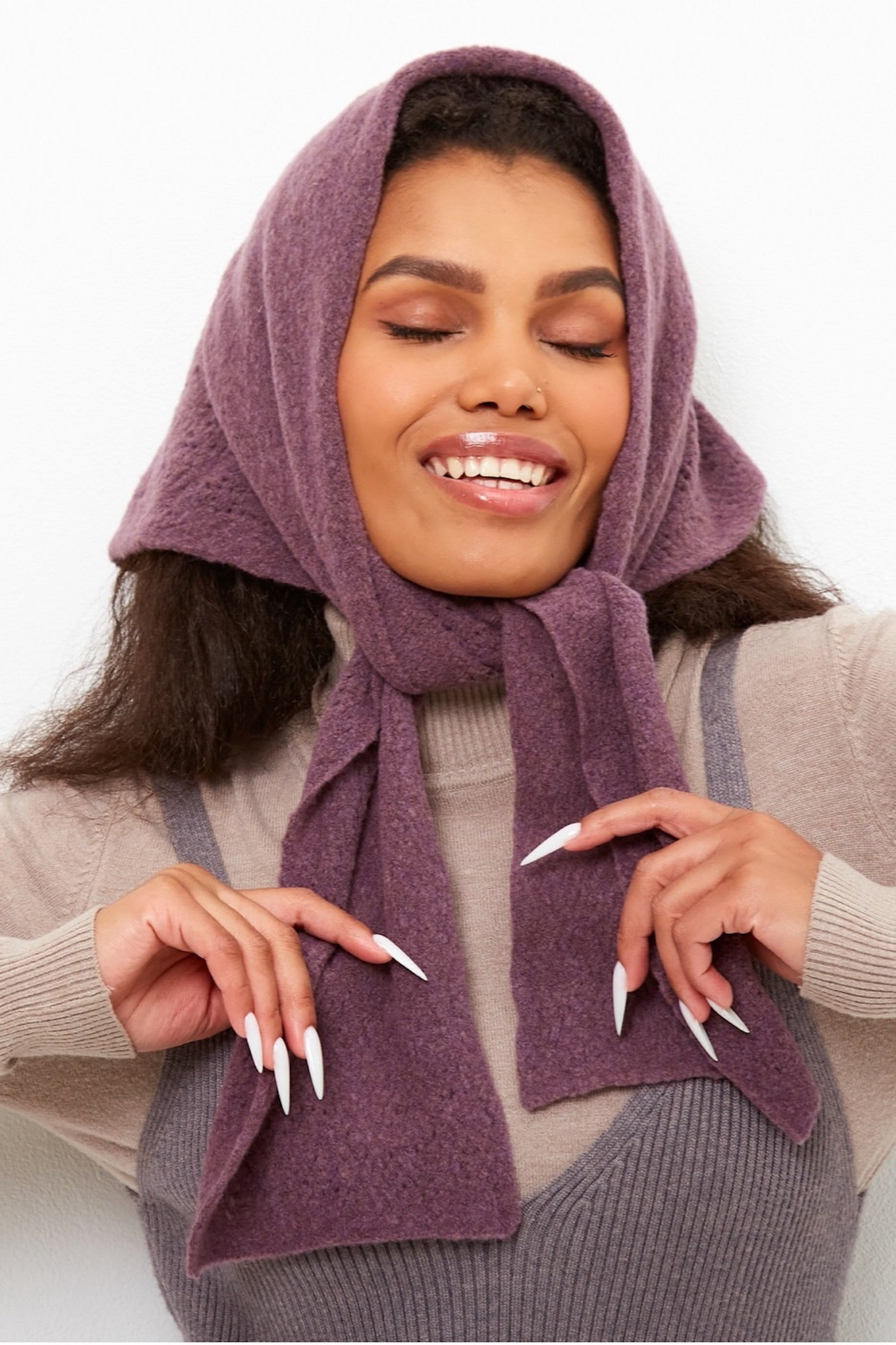 Winter Knitted Scarf Shawl - Divahats boutique