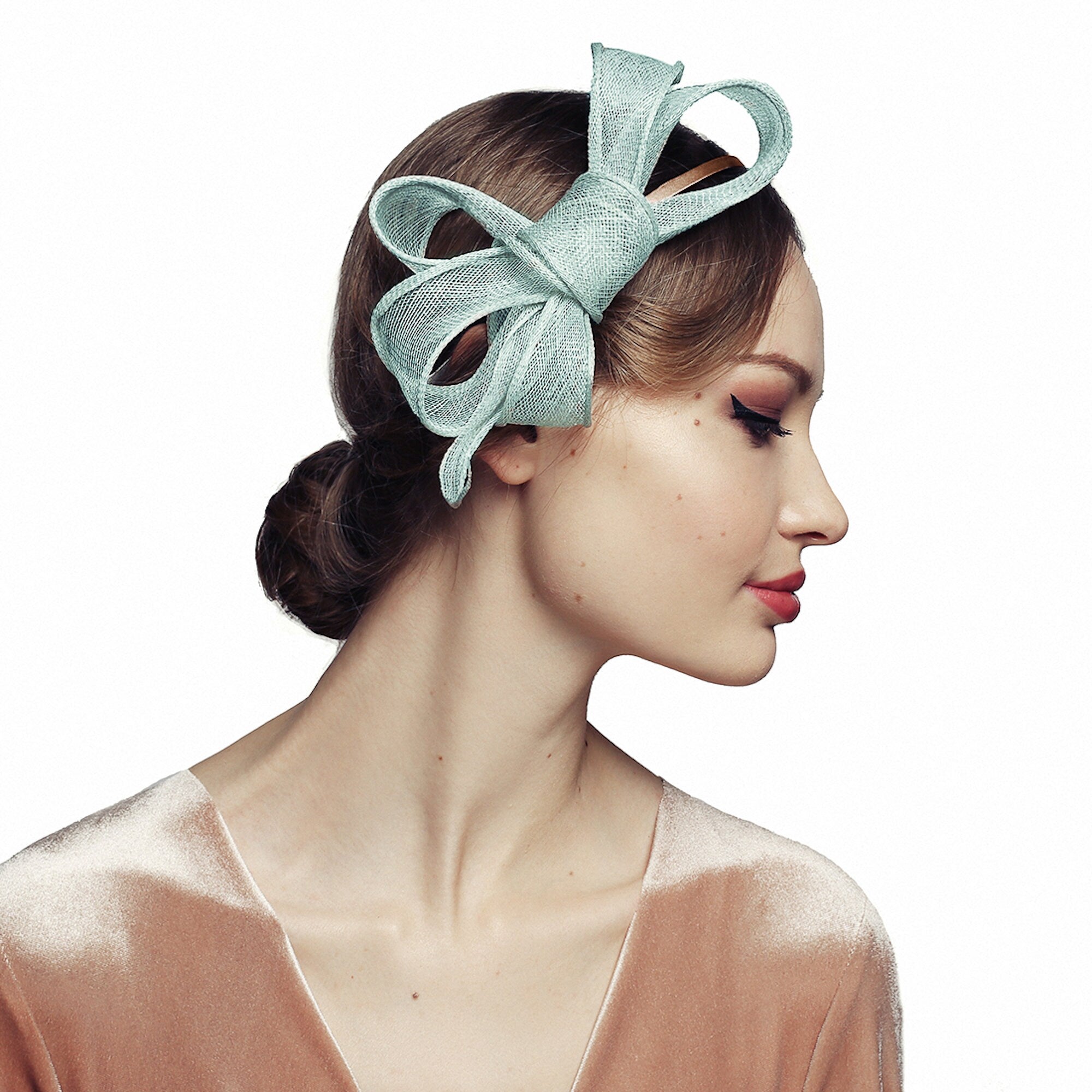 Yellow Bow Fascinator for Women Wedding Tea Party Hat