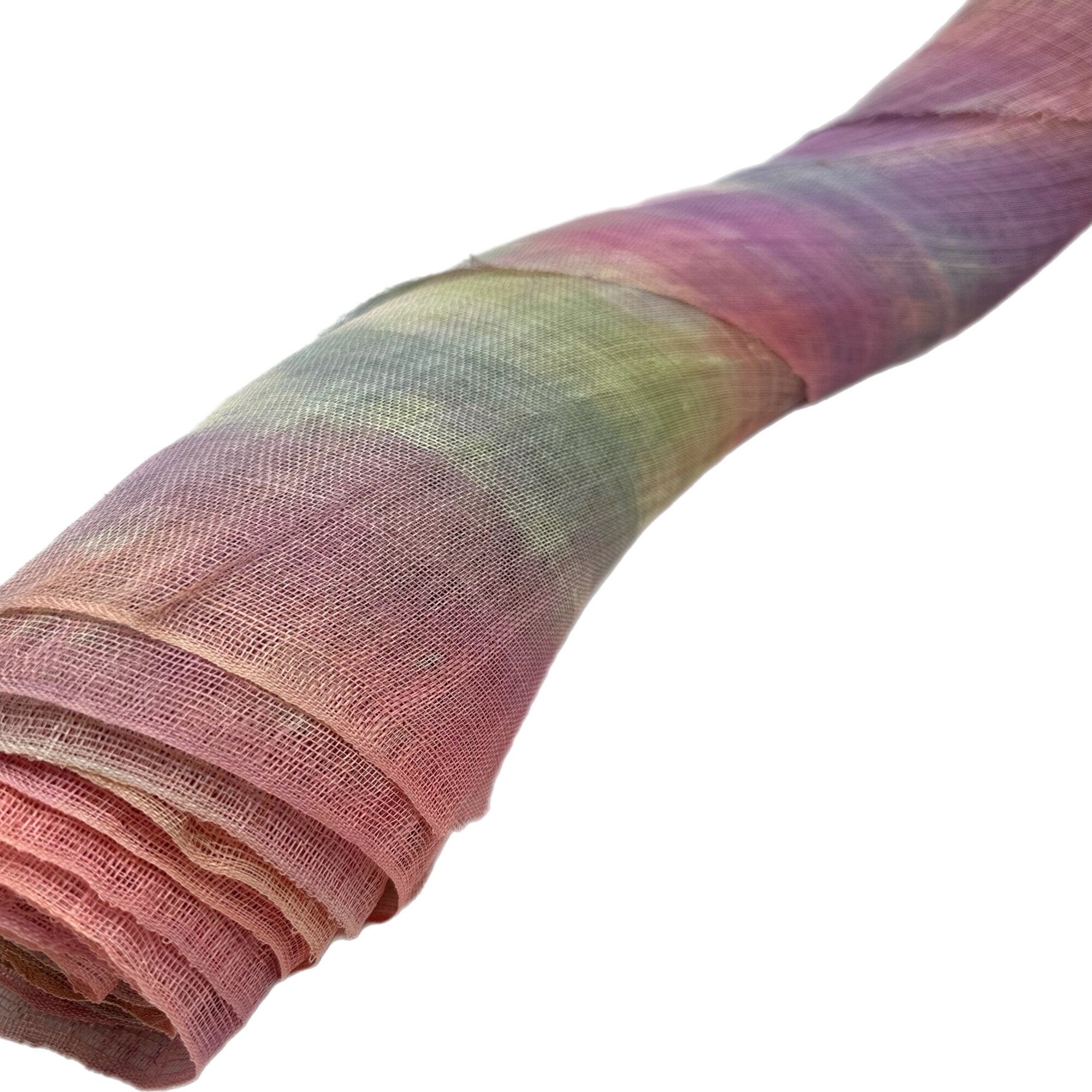 Sinamay Fabric Multicolored Print for Millinery - 1 meter x90 cm