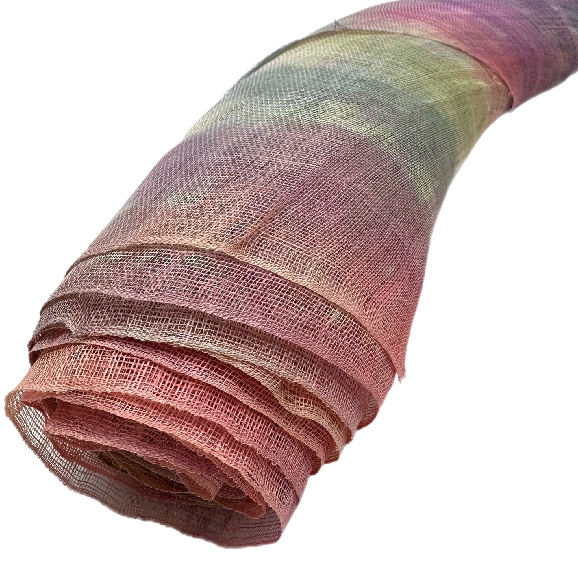 Sinamay Fabric Multicolored Print for Millinery - 1 meter x90 cm