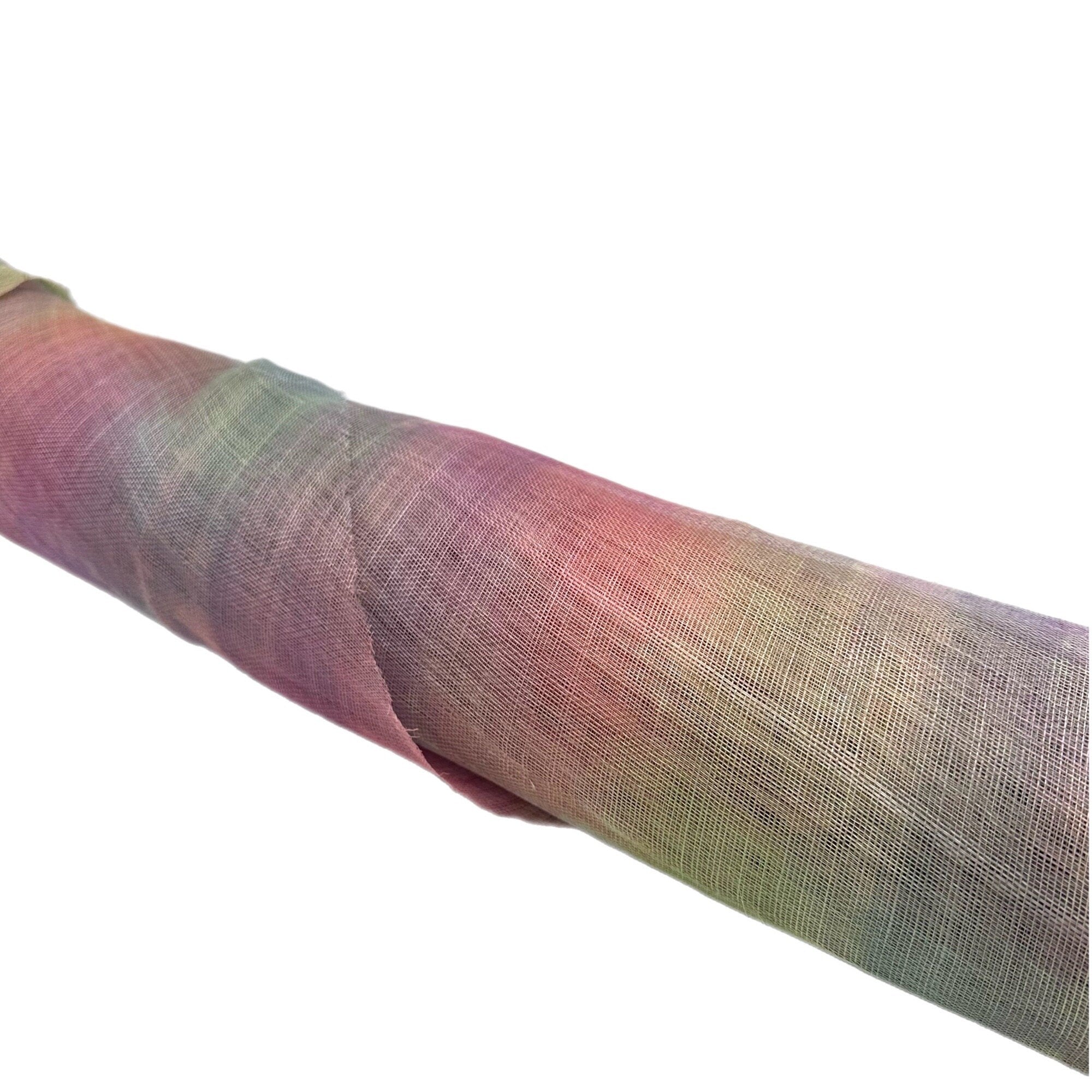 Sinamay Fabric Multicolored Print for Millinery - 1 meter x90 cm