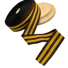 Load image into Gallery viewer, 40 mm Grosgrain Ribbon Multicolored Stripe Millinery - 1yard(0,914 m)