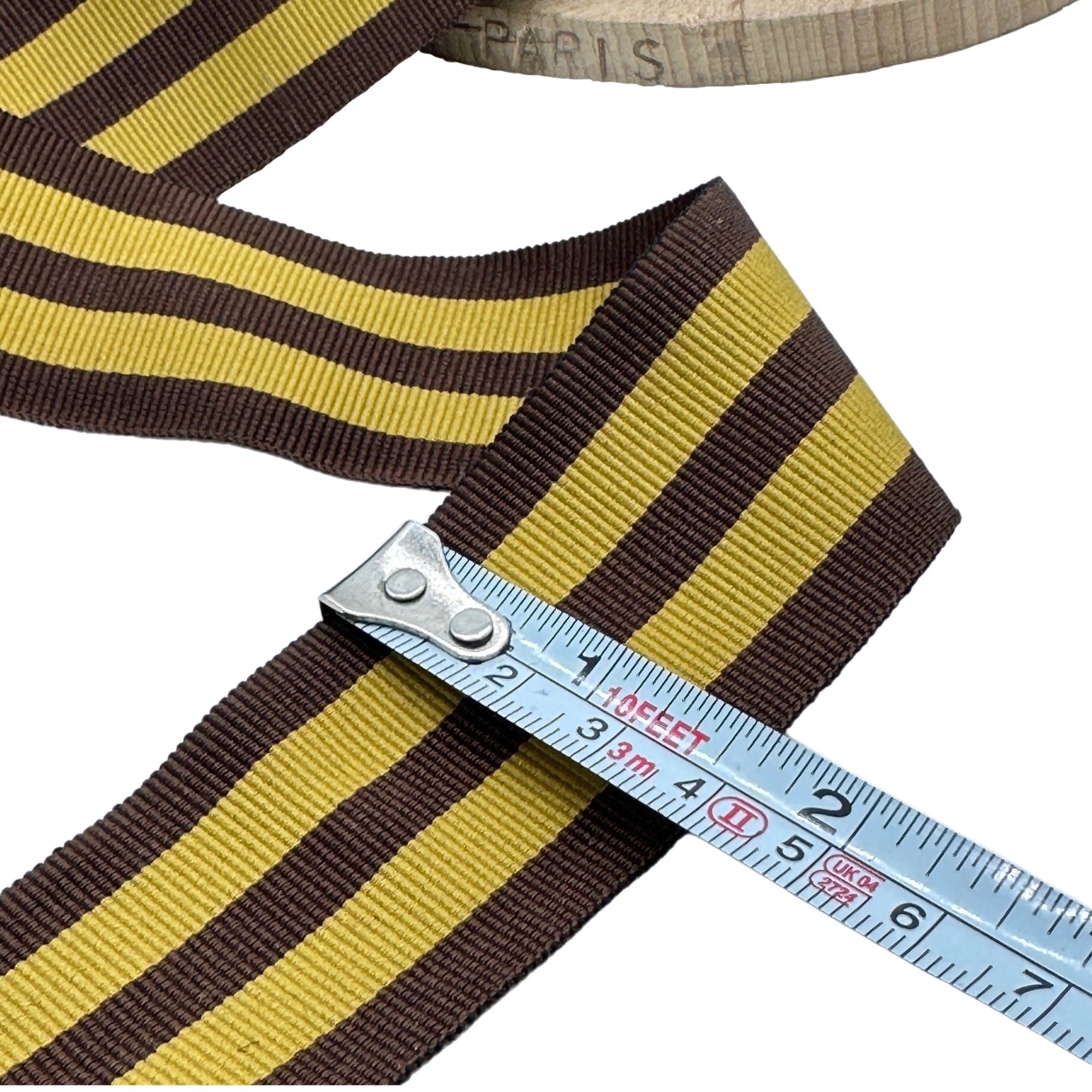 40 mm Grosgrain Ribbon Multicolored Stripe Millinery - 1yard(0,914 m)