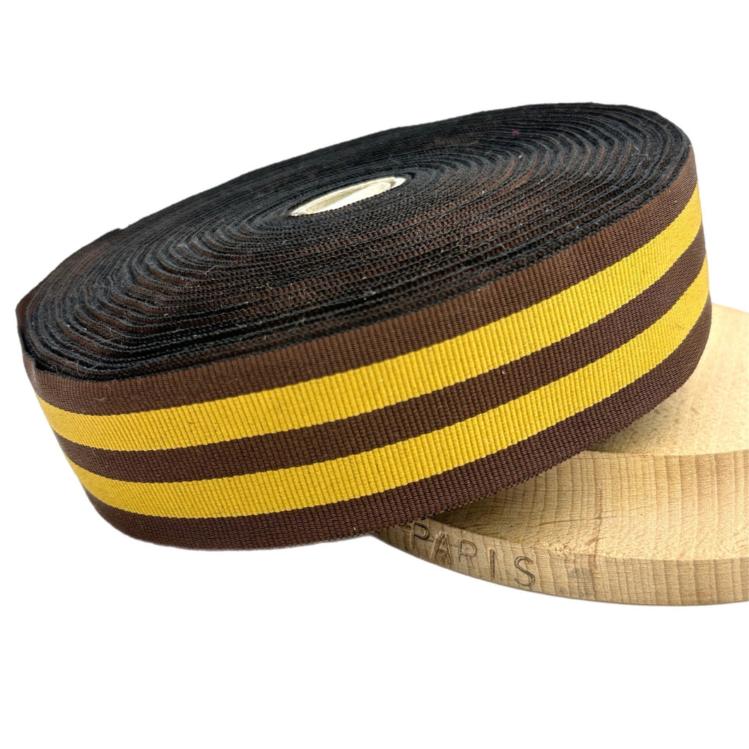 40 mm Grosgrain Ribbon Multicolored Stripe Millinery - 1yard(0,914 m)