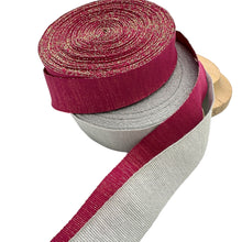 Load image into Gallery viewer, 1 inch Lurex Grosgrain Ribbon for Hat Making and Millinery - 1yard (0,914 m)